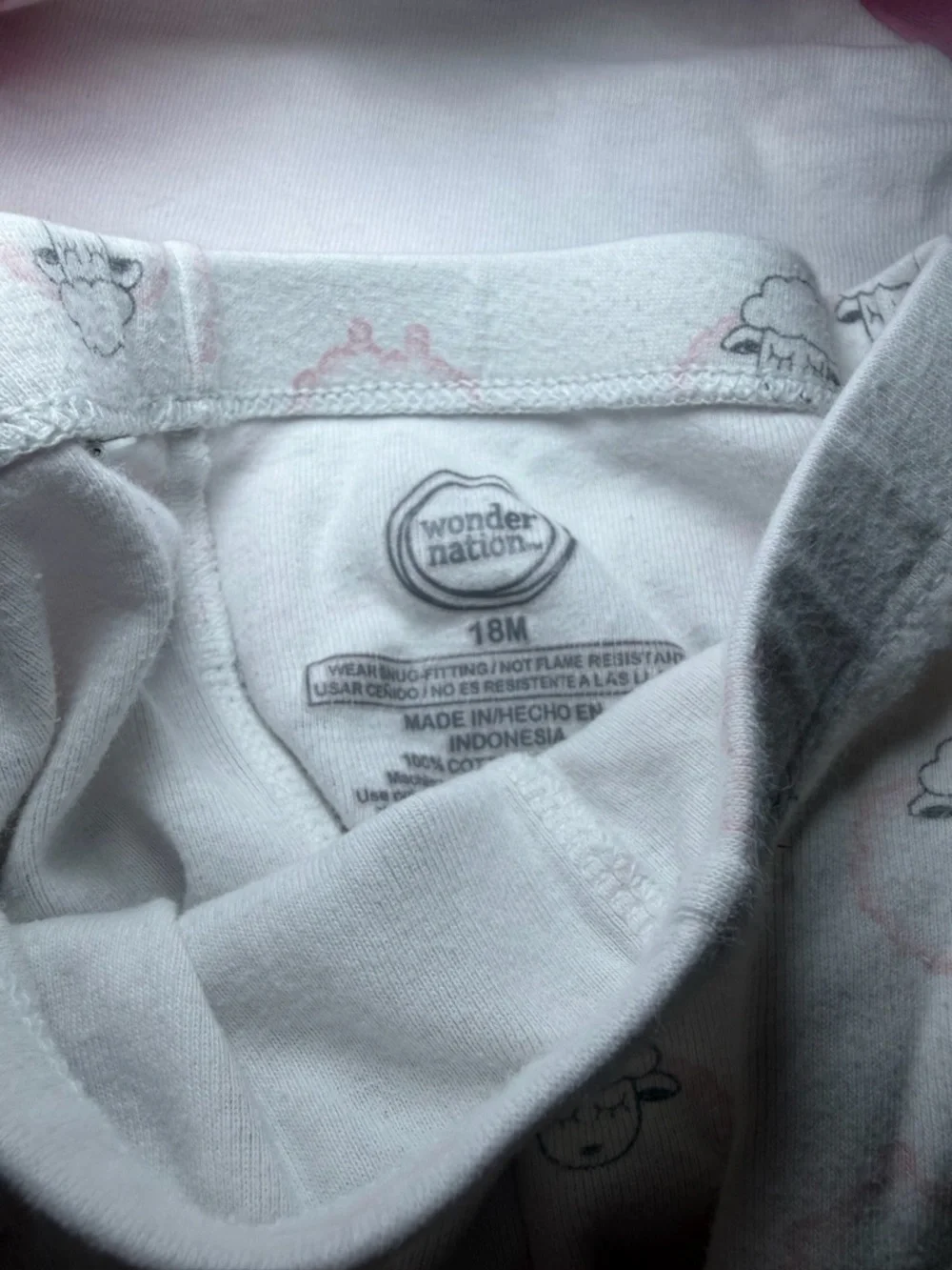 Carter's & Wonder Nation 18M Sheep‎ Pajama Bundle 5-Piece Set